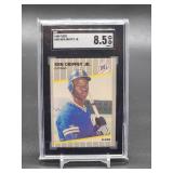 1989 Fleer Ken Griffey Jr Rookie Baseball Card #548 SGC 8.5