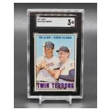 1967 Topps Minnesota Twin Terrors Killebrew/Allison Baseball Card #334 SGC 3