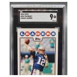 2008 Topps Tom Brady League Leaders Football Card #286 SGC 9