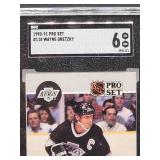 1990-91 Pro Set Wayne Gretzky Hockey Card # 118 SGC 6