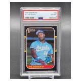 1987 Donruss Bo Jackson Rookie Baseball Card #35 PSA 8