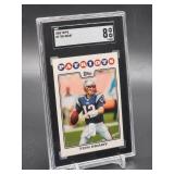 2008 Topps Tom Brady Football Card #3 SGC 8
