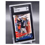 2008 Topps Tom Brady Tribute Football Card #TBT-TB14 SGC 7