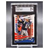 2008 Topps Tom Brady Tribute Football Card #TBT-TB14 SGC 7