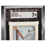 1989 Bowman Mickey Mantle Promo Sweepstakes Card SGC 7