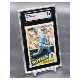 1985 Topps George Brett Baseball Card #100 SGC 7