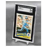 1985 Topps George Brett Baseball Card #100 SGC 7