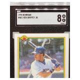 1990 Bowman Ken Griffey Jr 2nd Year Baseball Card #481 SGC 8