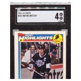 1991-92 Topps Wayne Gretzky Hockey Card #201 SGC 4