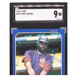 1986 Fleer Tony Gwynn Baseball Card #323 SGC 9