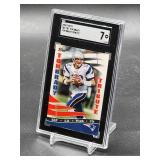 2008 Topps Tom Brady Tribute Football Card #TBT-TB7 SGC 7