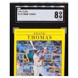 1991 Fleer Frank Thomas Baseball Card #138 SGC 8