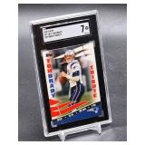 2008 Topps Tom Brady Tribute Football Card #TBT-TB13 SGC 7