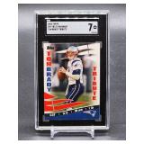 2008 Topps Tom Brady Tribute Football Card #TBT-TB13 SGC 7