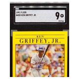 1991 Fleer Ken Griffey Jr Baseball Card #450 SGC 9