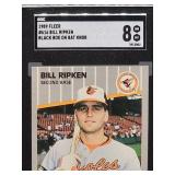 1989 Fleer Billy Ripken "Black Box on Bat" Baseball Card #616 SGC 8