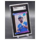 1989 Donruss Ken Griffey Jr Rookie Baseball Card #33 SGC 7
