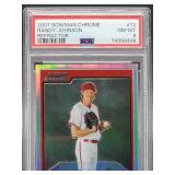 2007 Bowman Chrome Refractor Randy Johnson Baseball Card #72 PSA 8