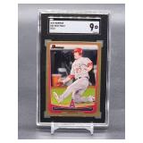 2012 Bowman Gold Mike Trout Baseball Card #34 SGC 9