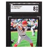 2011 Bowman Draft Mike Trout Rookie Baseball Card #101 SGC 8