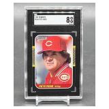 1987 Donruss Pete Rose Baseball Card #186 SGC 8