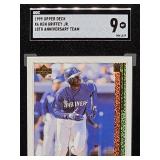 1999 Upper Deck Ken Griffey Jr Baseball Card #X6 SGC 9