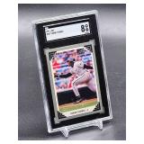 1991 Leaf Frank Thomas Baseball Card #281 SGC 8