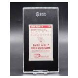 2003 Albert Pujols Over Sized St Louis Cardinals Police Promo Card SGC 8.5