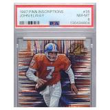 1997 Pinnacle Inscriptions John Elway Football Card #35 PSA 8