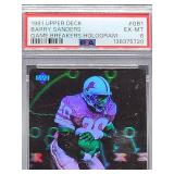 1991 Upper Deck Barry Sanders Hologram Football Card #GB1 PSA 6