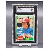 1981 Topps Pete Rose Baseball Card #180 SGC 5