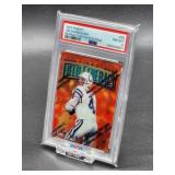 1997 Topps Finest Jim Harbaugh Refractor Football Card #85 PSA 8