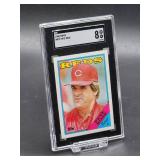 1988 Topps Pete Rose Baseball Card #475 SGC 8
