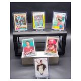 (5) Assorted Vintage & (1) Current Pete Rose Baseball Cards