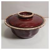 Hull Brand Vintage Glazed Brown Stoneware Casserole Dish