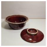Hull Brand Vintage Glazed Brown Stoneware Casserole Dish