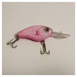 Unique Jiggin Jeff Handmade (airbrush) in MN Pink (ribbon for breast cancer fund raising) fishing lure
