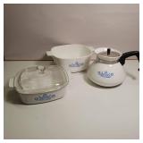 3 pc CorningWare Set - classic blue cornflower pattern