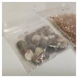 Attention Artists!  Large 6/0, seed beads, Genuine Turquoise jewelers scraps and other shell beads