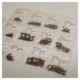 Lot of Antique copper alloy finings. 13 packages total.