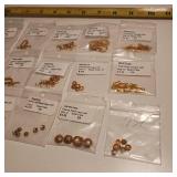 Lot of brass and antique brass colored findings