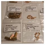 Lot of brass and antique brass colored findings