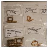 Lot of brass and antique brass colored findings