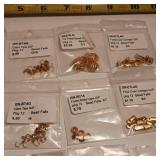 Lot of brass and antique brass colored findings