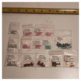 Lot of 14 packages real glass crystal beads