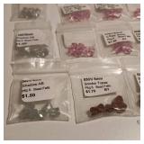 Lot of 14 packages real glass crystal beads