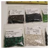Lot of 8 full packages, 10 grams each 11/0 (size) triangle seed beads,