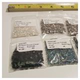 Lot of 6 packages, Triangle Seed Beads