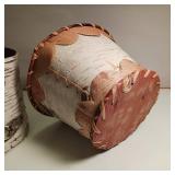 Handcrafted birch bark baskets (2 of them)