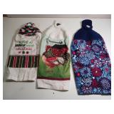 Lot of Three Hand Crochet Kitchen or Bathroom hand towels